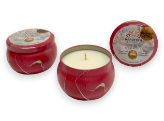 Svíčka s vůní Bergamot, duhová červená, 140 ml, kokosový vosk, NEFERTEM CANDLES